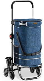 COMFORT bevásárlótáska lépcsőjáró kerekekkel, 50l, kék Monzana