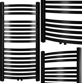 Fürdőszobai Fali Radiátor Fekete Létra GR3V 1000 x 570 17 Bordás 608W