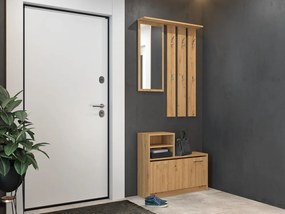 Shannan GAR előszobafal, 85x180x24 cm, tölgy
