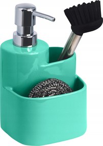 Konyhai folyékony adagoló szett drótkefe 3 részes türkiz Bisk