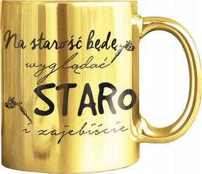 Arany Bögre Nyomott Mintával Öregkorra Öregnek És Jó Tetoválásnak Fog Tűnni