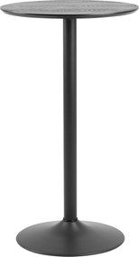 MAZZONI EXPORT KORFU Fekete - MAGAS BÁR/KONYHAI ASZTAL FURNÉR ACÉLLÁB