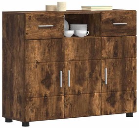 Széf fiókkal ajtóval Füstölt tölgy 88.5 x 30.5 x 73 cm Faanyag