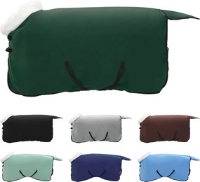 vidaXL Ló Takaró Teljes sötét zöld 75 cm Polár fleece