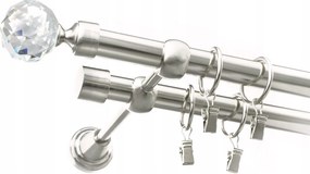 Függönykarnis Crystal Fém Dupla 19+19mm 100 cm