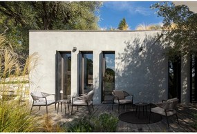 Khaki-szürkésbarna alumínium kétszemélyes kerti lounge szett Millor – Bizzotto