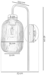 ONLI - DOROTY fali lámpa 1xE27/15W/230V sárgaréz
