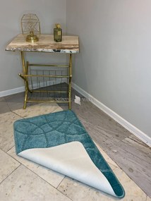 Türkiz kettő részből álló fürdőszobai szőnyeg szett 50x80 cm