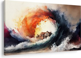Kép - Az árvíz örvényében, akvarell (90x60 cm)