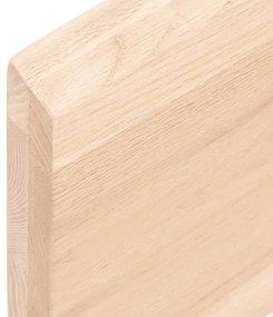 kezeletlen tömör tölgyfa fali polc 80x30x(2-4) cm