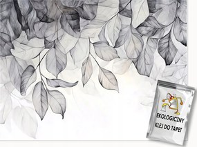 Fotótapéta Szürke Levelek Lógó Hálószoba Nappali Tapéta Flizelina 150x105