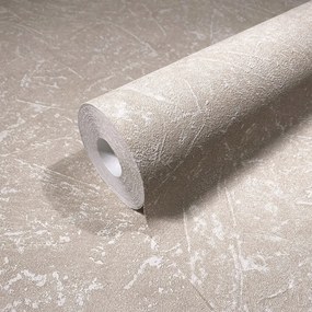 Bézs dombornyomott tapéta vinil vakolat hatással