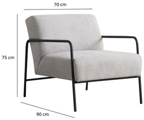 Eti Bergere szürke fotel