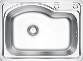 Egykamrás mosogató Melanstar rozsdamentes acél 58x43 cm