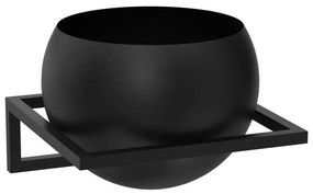 Fali virágtartó 27x29 cm fekete