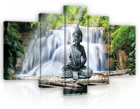 Vászonkép, 5 darabos, Buddha 170x100 cm méretben