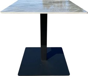 Bisztróasztal szürke márványhatású szinterezett kerámia lappal, 70×70 cm méretben RISTRETTO