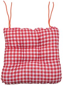 Soft kockás piros székpárna