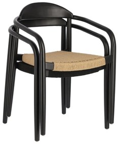 Glynis fekete eukaliptuszfa kerti szék - Kave Home