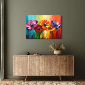 Kép - Öt színes virág (90x60 cm)