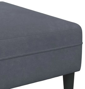 Kanapé Szett 3 pcs Sötétszürke Bársony