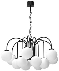 Csillár láncon CAMBRIDGE 12xE14/60W/230V fekete