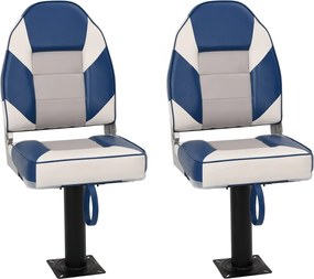 vidaXL 4 részes magas háttámlás összecsukható hajóülésszett