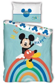 Disney Mickey Happy ágyneműhuzat 140×200cm, 63×63 cm microfibre