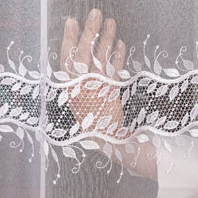 Függöny méteráru 280cm markizeta hímzett alsó gipiura elegáns 0,5m