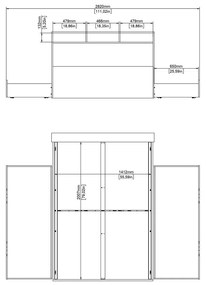 Natúr színű ágyneműtartós franciaágy ágyrács nélkül 140x200 cm tölgyfa dekorral Ikast – Tvilum