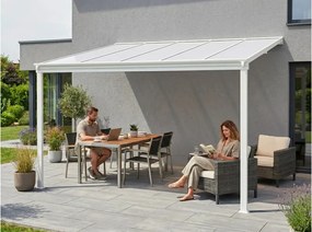 alumínium pergola LANITPLAST WALL 33 fehér + opal PC LG2119