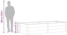 szürke WPC kerti magaságyás 250 x 100 x 54 cm