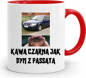 Bögre Piros Hordozó Janusz Kávé Fekete Mint nyomott mintával