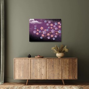 Kép - Tavaszi alkonyat (üvegen) (70x50 cm)