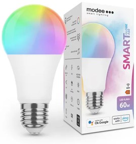 LED lámpatest , égő , körte , E27 , 9.4W , RGB  , CCT , dimmelhető , WIFI , TUYA , Modee