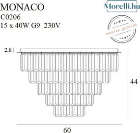 Mennyezeti Lámpa Arany MONACO MAXLIGHT C0206