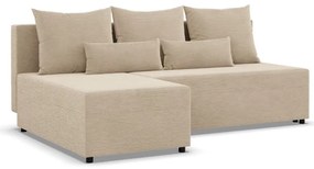 Nobu sarokkanapé, kordbársony, univerzális oldal, bézs