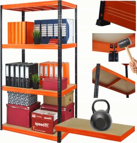 Helios fém tároló állvány garázs állvány 180x100x45cm 4Px175kg Pl