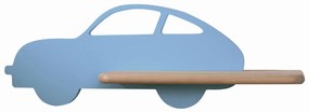 LED gyerekszoba falilámpa polccal CAR LED/5W/230V kék/fa