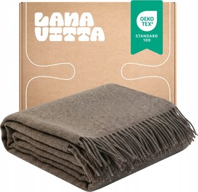 Meleg gyapjú takaró "Melanz" 100% Új-zélandi gyapjú Bézs 140х200 cm