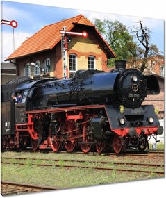 Vászonkép 90x90 Gőzmozdony parádé Wolsztyn