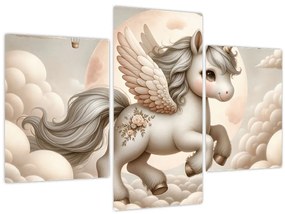 Kép - Egyszarvú a felhőkben (90x60 cm)