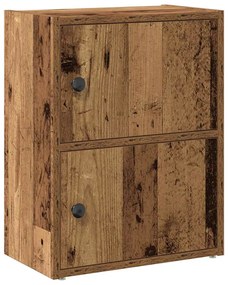 antik fa színű szerelt fa könyvespolc 40x24x52 cm