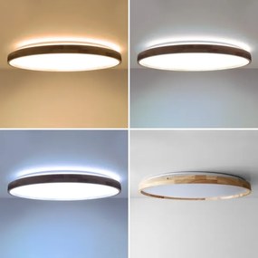 Brilagi - LED dimmelhető lámpatest ALSON LED/72W/230V 3000-6500K, tölgy, Ø 78 cm + távirányító