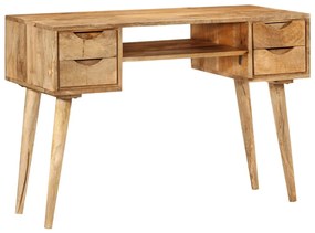 vidaXL tömör mangófa íróasztal fiókokkal 110 x 47 x 76 cm