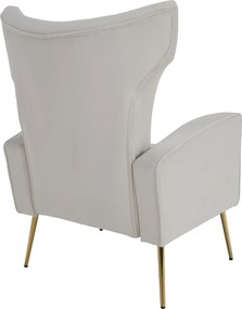 Relaxfotel, bézs Velvet szövet, BARET