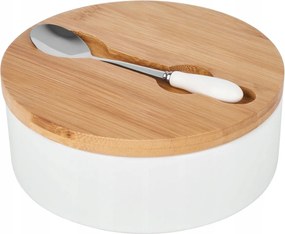 Cukortartó fedővel és kanállal fehér 417600