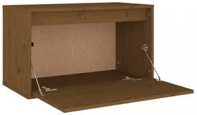 mézbarna tömör fenyőfa faliszekrény 60 x 30 x 35 cm