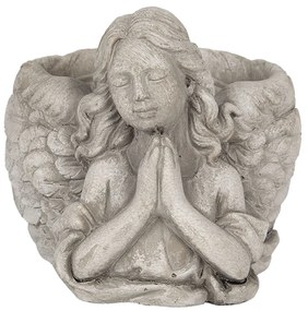 Beltéri kerámia virágcserép kaspó Angel Szürke 16x13x12 cm