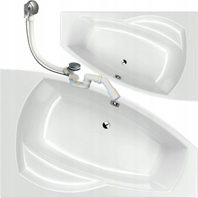 Sarokkád Ülőfelülettel Szifonnal Jobbos Aszimmetrikus Laminart 150X100